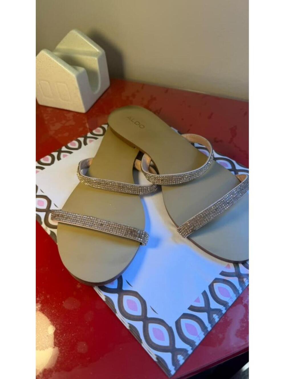 SIZE 9 ALDO Women’s Sandals rose gold summer shoes